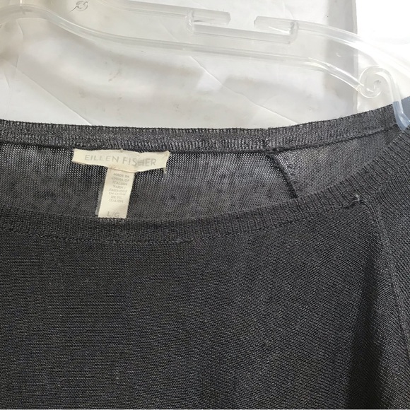 Eileen Fisher Organic Linen Lightweights Crew A Line Minimalist Oversized Hem L - Picture 3 of 13